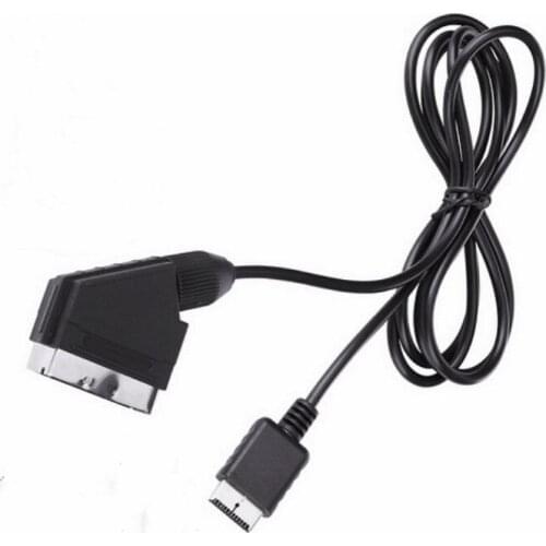 Cable TV 1.8m for PS2 RGB SCART Cable TV AV Lead for Playstation PS1 PS2 PS3 Game Console Line Length 1.8m Accessories & Games