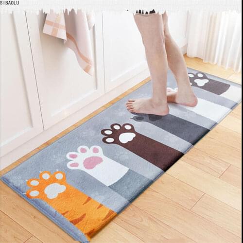 Mat Door Mat Cat Carpet Toilet Tapete Rug Porch Doormat Cat Doormat Floor Anti-slip Water Absorption Carpet Kitchen Accessories