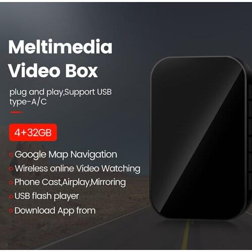 Mew Android 9.0 Wireless Carplay with 4+32G Carplay Aibox Support Auto Media TV Box For Au-di V W Fo-rd Hyun-dai Sko-da