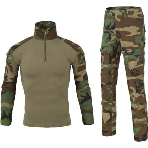 Tactical Hunting Shirts Men Clothes Sets Outdoor Fishing Hiking Uniform Camouflage Combat Long Sleeve T Shirt Frog Tracksuit