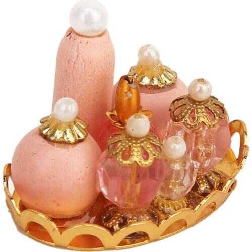 Set of Miniature Perfume Bottles on Doll in 1/12 Scale - Decor