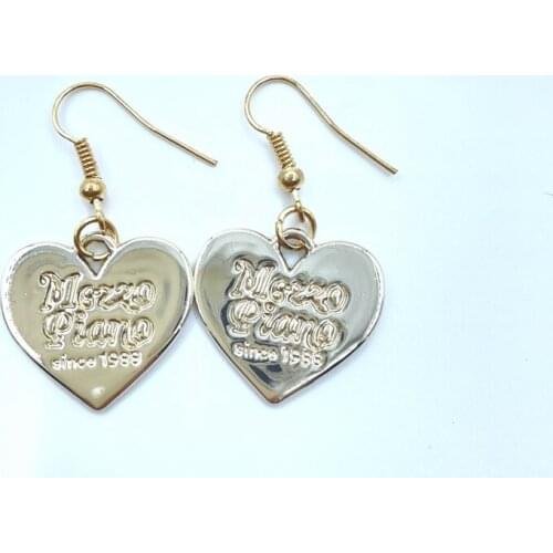 New Dripping Alloy Love Heart Pendant Earrings Jewelry Pendant Lady Earring Heart Pendant