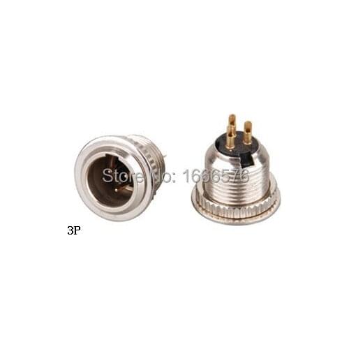 Wholesale 100 pcs Mini XLR Mini XLR 3-Pin male Chassis Panel Socket, Mini XLR" Receptacle 3 Position108a