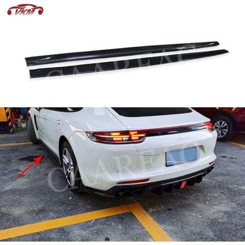 Carbon Fiber/FRP Side Skirts For Porsche Panamera 971 2017 2018 2019 Door Bumper Extension Aprons Car Styling