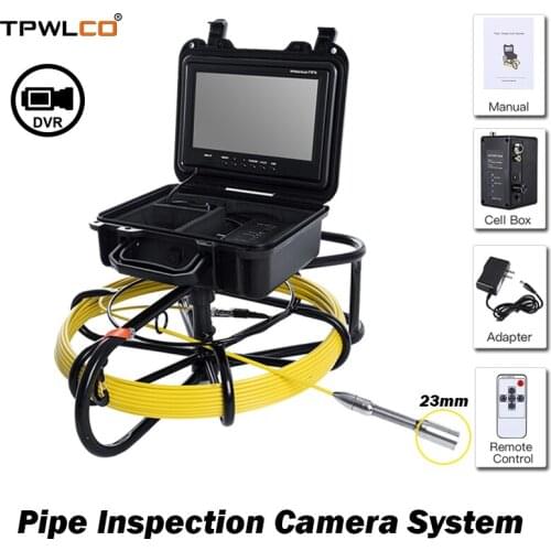 20m 9" Display Underwater Industrial Pipe Sewer Wall Video Plumbing System 23mm Endoscope Inspection Camera With 12pcs LEDS