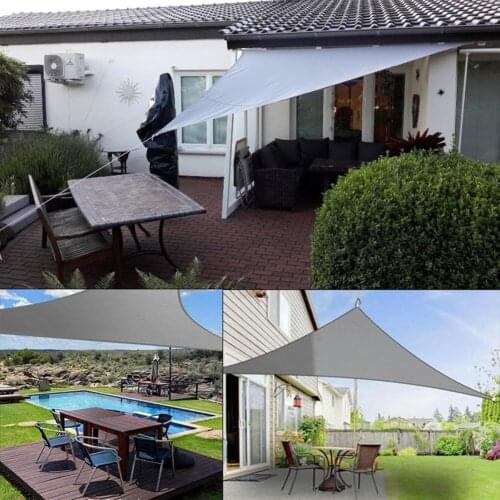 Right Triangle Sun Shade Gray Pergola Cover Canopy Awnings for Outdoor Waterproof Oxford Fabric Shade Sail