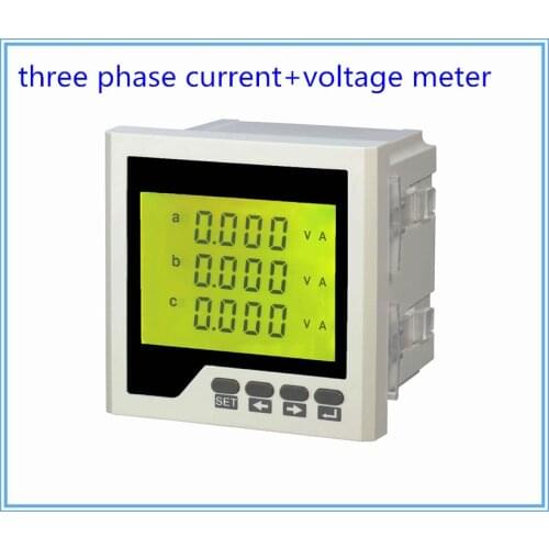 Three phase digital Combined Meter AC voltage ampere meter LCD RH-3UI series multi-meter, voltmeter with ammeter