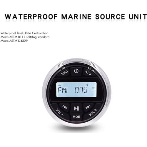 Waterproof Marine Bluetooth Stereo Boat Radio FM AM Receiver Digital Media Audio Car MP3 Player For ATV UTV SPA Yacht Motorcycle