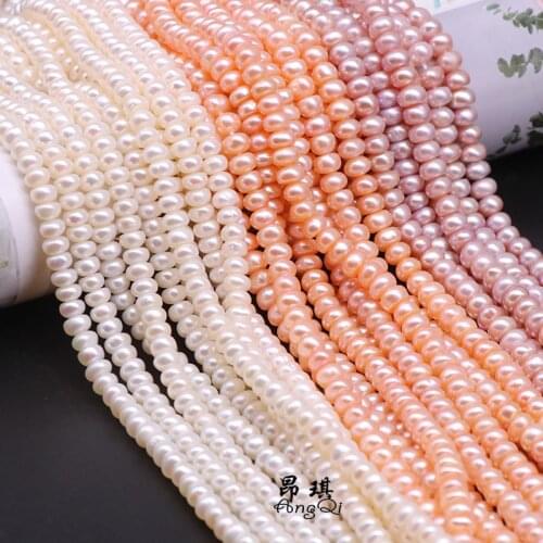5A High Quality Authentic Natural Freshwater Punch Pearl Loose Beads 5-10MM Pick Size Pearl Spacer Beads For jewelry Making 14