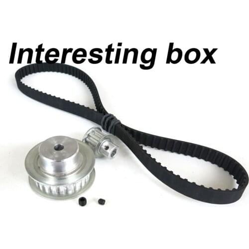 1: 2.4 Deceleration synchronous belt wheel set aluminum alloy synchronous wheel model belt transmission belt