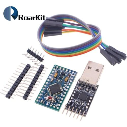 1pcs 6pin CP2102 Module + 1PCS Pro Mini Module Atmega328 5V 16M For Arduino Compatible With Nano
