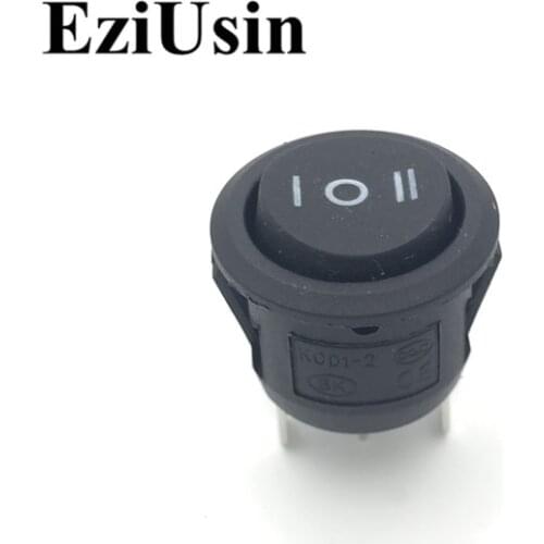 1pcs On-Off KCD1-105 2Pin 3Pin Black Red Round Boat Car Rocker Switch 6A 250V 10A 125V AC Button On-Off-On KCD1-2