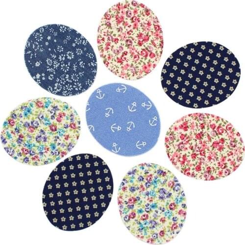 10pcs/lot mix 5 styles Printed Appliqued Repair Elbow Knee For Clothing Accessories DIY Patchwork Fabric Stickers Accessories