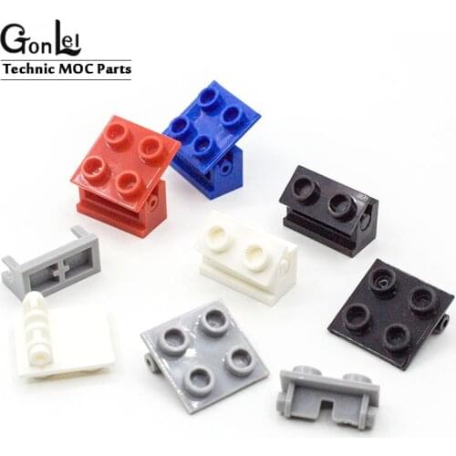 20Pcs MOC Parts Arms Turntables Series Hinge Brick 2x2 Top Plate Building Block Bricks Toys Compatible for 3937+3938+6134/3941