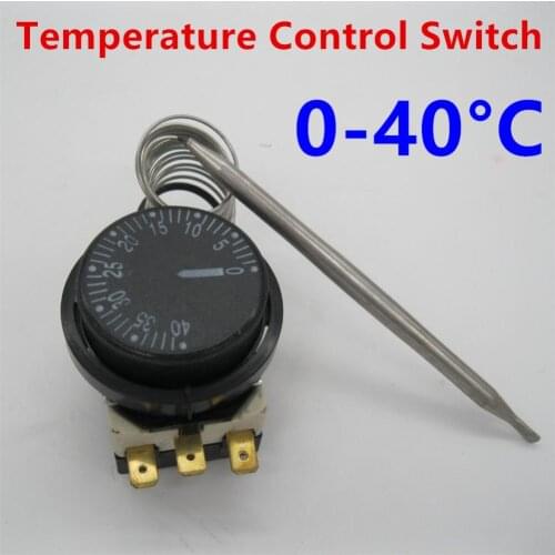 250V/380V 16A 0-40C Temperature Control Switch Capillary Thermostat temperature controlled switch controller sensor
