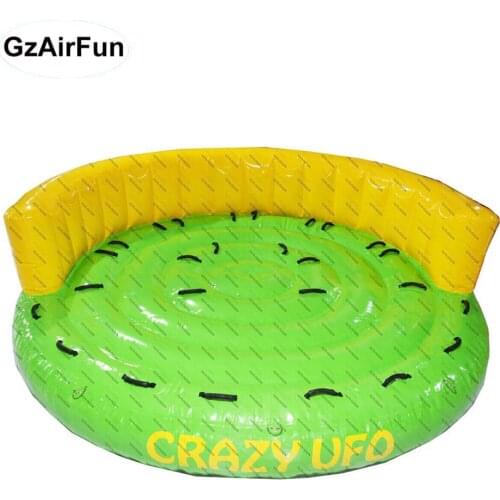 4-6 people flying sports inflatable crazy towable water UFO for water park