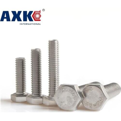 5/16-18 5*16-18*4 4" 4 Inch Length 304 Stainless Steel 304ss US America UNC Coarse Thread Screw External Hex Hexagon Bolt