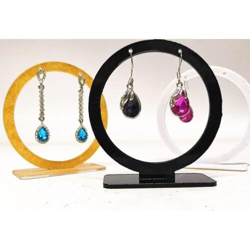 Acrylic Crystal Ring Earring Display Stand Three-dimensional Acrylic Jewelry Display Space Saving Organization Shelf