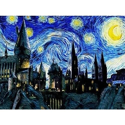 DIY 5D Diamond Embroidery Van Gogh Starry Night Diamond Painting Kits Abstract Oil Painting Diamond Embroidery Craft Home Decor