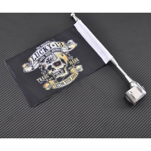 Motorcycle Rear Pole Flag Mast Luggage Rack Vertical Side Mount Flag Pole For Honda Goldwing GL1800 GL1500 GL1200 2001-2011