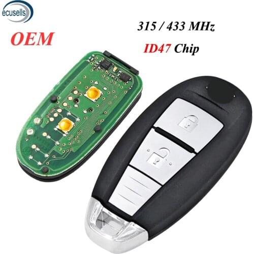 OEM 2 Buttons Smart Card Key Fob for SUZUKI Vitara 315/433MHZ With 47 Chip PCF7953