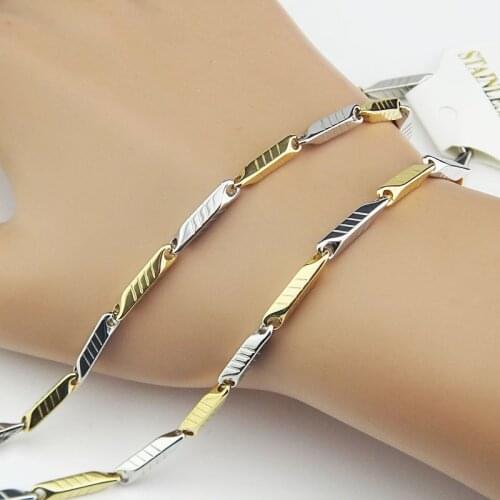 Gold & Silver Mens Chain Necklace Stainless Steel Women Mens Costume Twill Necklaces Chain Fashion Party Dress Jewelry A867