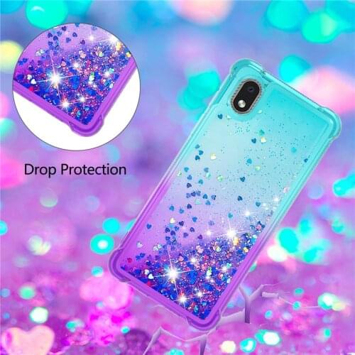 Clear Glitter Quicksand Phone Case For Samsung Galaxy A32 a52/72 5G M51 s21u m31 A01/02s M02 Core Dynamic Liquid Gradient Cover
