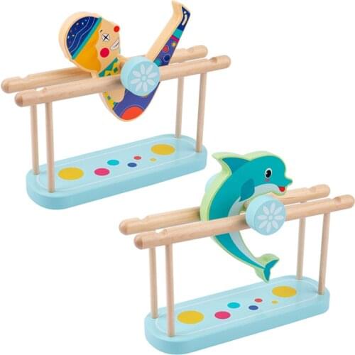 Kids Fun Decompression Building Blocks Educational Toy Circus Clown Dolphin Tumbling Game Desktop Performance Building Block Toy