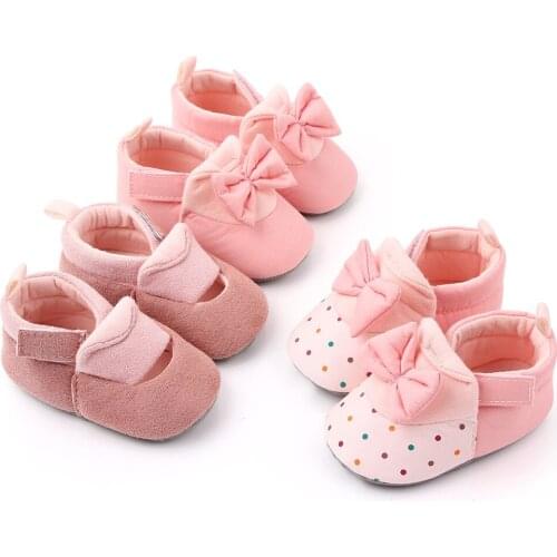 New Spring autumn baby Girls infant shoes soft bottom Anti-slip baby toddler shoes cute cotoon bow-knot First walkers