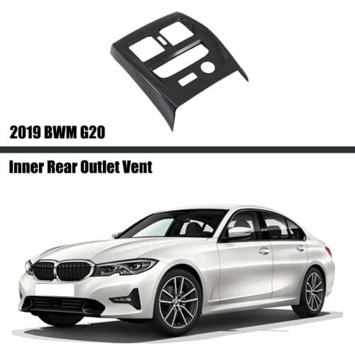 For BWM G20 2019 2020 2021 Car Styling Rear Air Condition Vent Outlet Frame Cover Trim ABS Chrome Interior Accessories