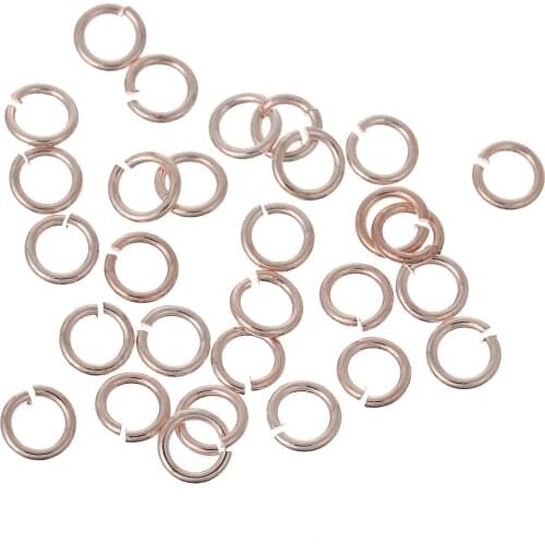 DoreenBeads Brass Opened Jump Rings Findings Round rose gold color 5mm( 2/8") Dia, 300 PCs new