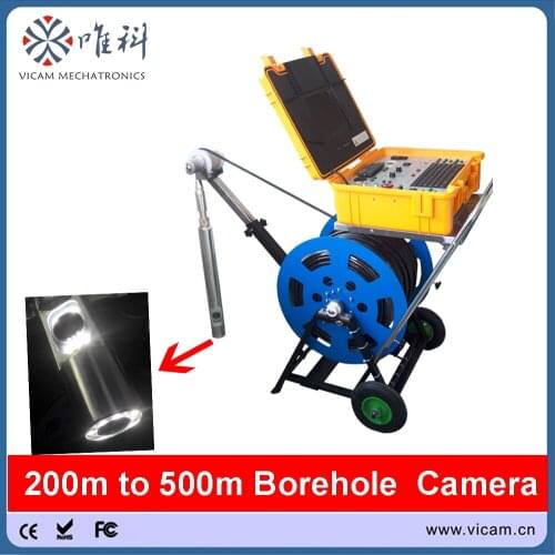 200m / 500m Dual borehole deep water pipeline video inspection camera V10-BCS