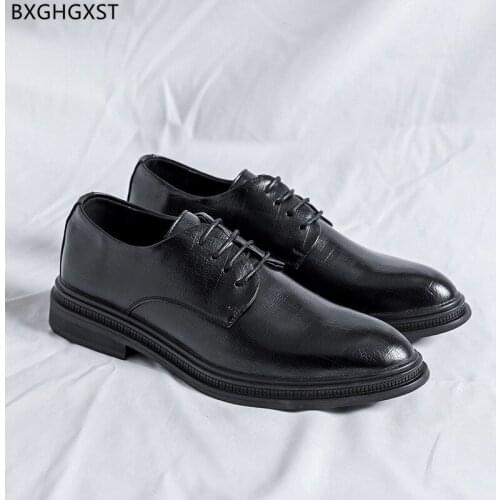 Brown Oxford Men Shoes Leather Black Dress Shoes Men Formal Wedding Shoes for Men 2021 Chaussure Homme Zapatos De Hombre Sapato