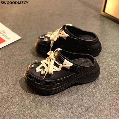 Mules Shoes Women Slippers Women Summer 2021 Ladies Slippers Platform Shoes Woman Slippers Crystal Brand Shoes Zapatos De Mujer