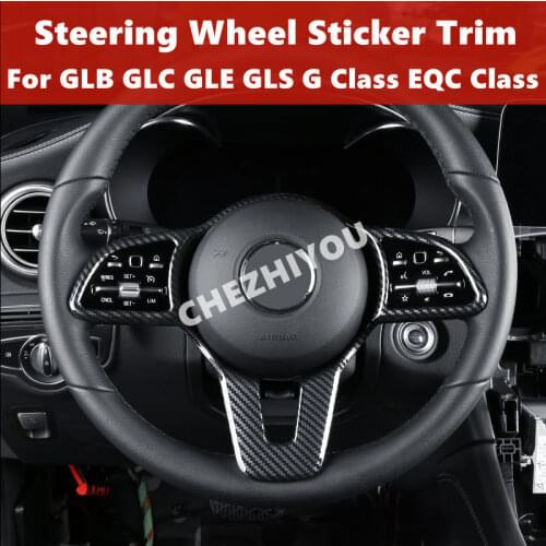 Car Steering Wheel Panel Button Frame Sticker Trim for Mercedes Benz GLB GLC GLE GLS G Class X247 X253 W292 W464 EQC Class 2020