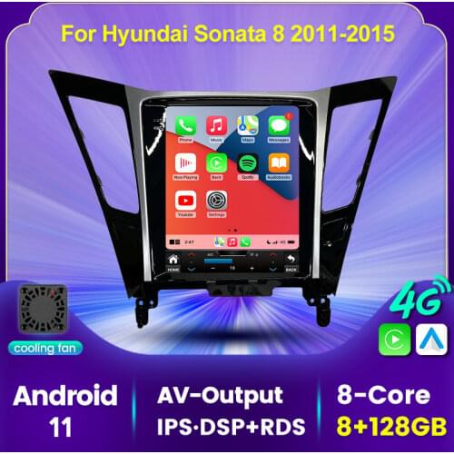 NaviFly Android 11 Car Intelligent System Android All In One For Hyundai Sonata 6 YF 2009 - 2015 For Tesla Style Navigation GPS
