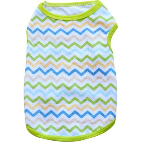 Pet clothing dog clothing "color curve" cotton jersey pet vest wholesale spring and summer