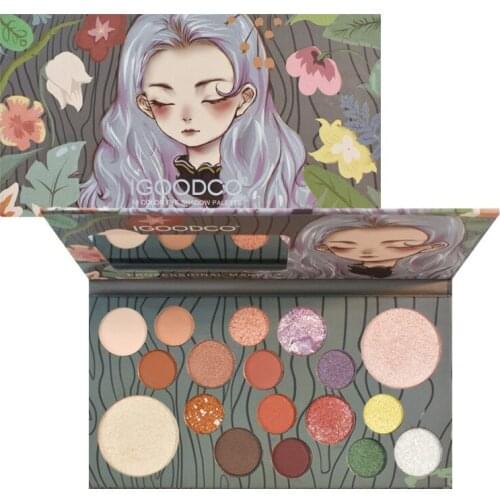 18 Colors Girl Eyeshadow Palette Pearly Matte Shiny Eyeshadow Cute Makeup Palette Water Proof Nature Female Cosmetics