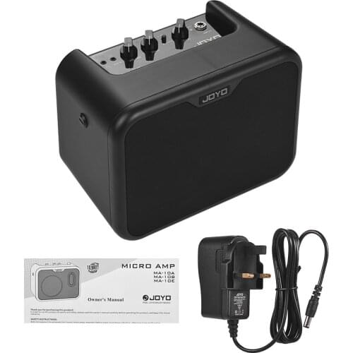 JOYO MA-10E Mini Portable Electric Guitar Amplifier Speaker 10Watt Amp OD/Clean Dual Channels with Power Adapter