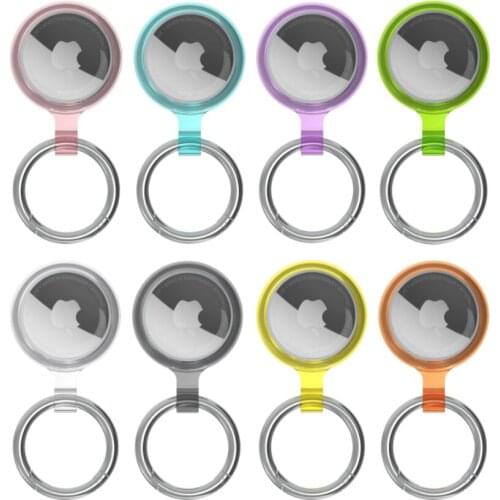 Clear TPU Protective Cover for Apple Airtag Case For Airtags Wireless Tracker Protector Shell Cases with Keychain