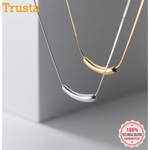 TrustDavis Real 925 Sterling Silver Fashion Sweet Geometric Snake Chain Necklace For Women Wedding Valentines Day Jewelry DB459