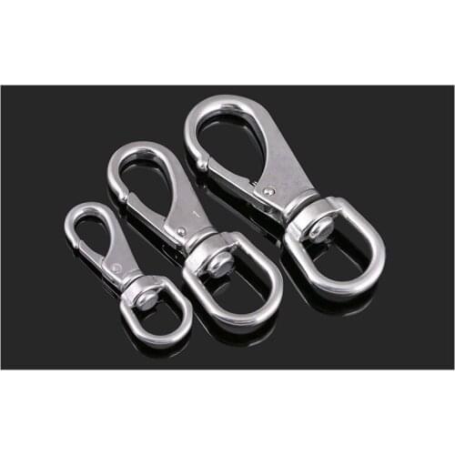 304 stainless steel universal hook rotary ring chain buckle universal spring buckle dog chain fittings joint M4, M5, M6, M7