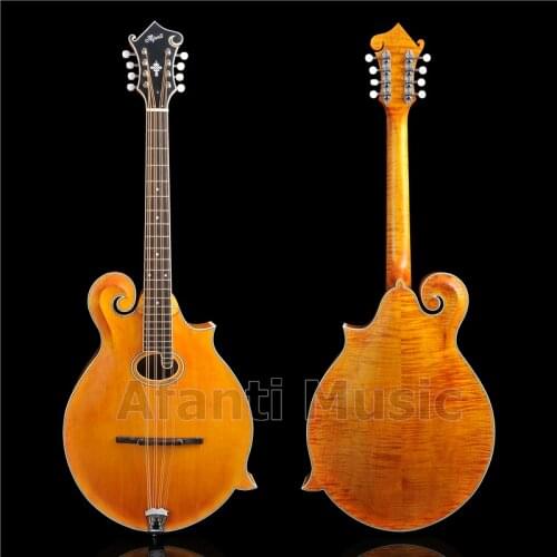 Afanti Solid Spruce top / Solid Flamed maple Back & Sides / Afanti factory Mandocello (AMB-902S)