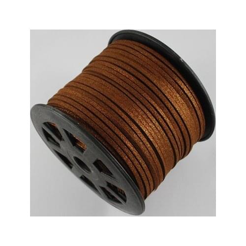 Suede Cord, SaddleBrown, 3x1mm, 100yards/roll