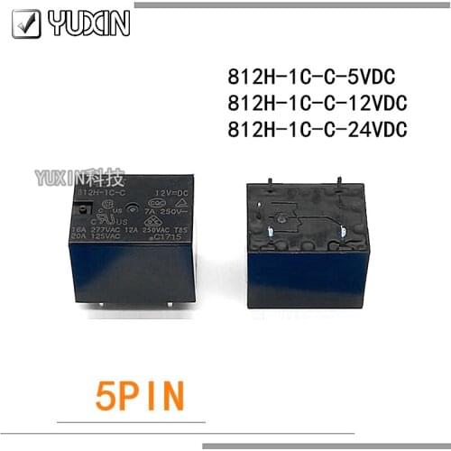 10PCS/LOT 100% New Relay 812H-1C-C-12VDC 812H-1C-C-24VDC 812H-1C-C-5VDC 812H 1C C 12V 812H-1C-C DC24V 12A 5V 12V 24V 4PINS