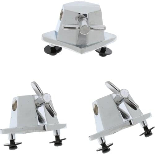 3Pcs Chrome Floor Tom Drum Mount Bracket Bracket Repair Accessories 7x5cm