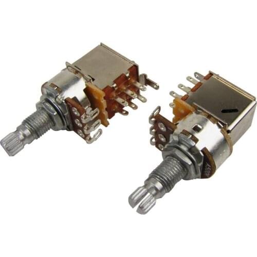 A500k Push Pull Split Knurled 18MM Long Shaft Audio Taper Guitar Switch Control Pot Potentiometer for Guitar Bass Parts(Pack of