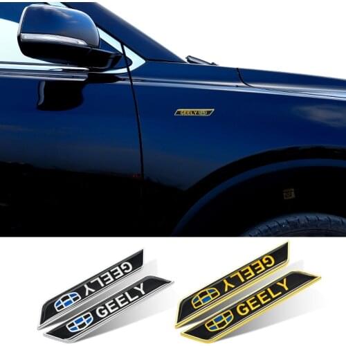 Car Anti Scratch Fender Sticker Decal for Geely Atlas Boyue Borui Coolray Emgrand NL3 EX7 Auto Accessories Metal Emblem Badge