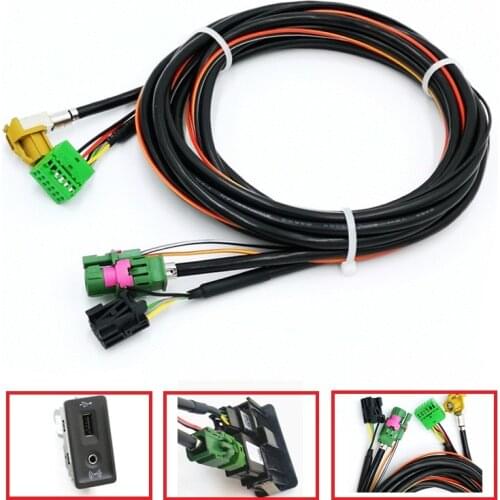 Car interior Carplay MDI AMI USB AUX Socket Adapter Cable Harness Wire Plug accessories For Golf 7 MK7 VII