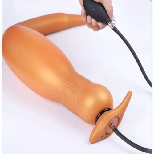 Huge Inflated Anal Dildo Adult Sex Toys For Women Men Masturbators Vaginal/Anal Stuffed Long Big Butt Plug Multifunction Dildos